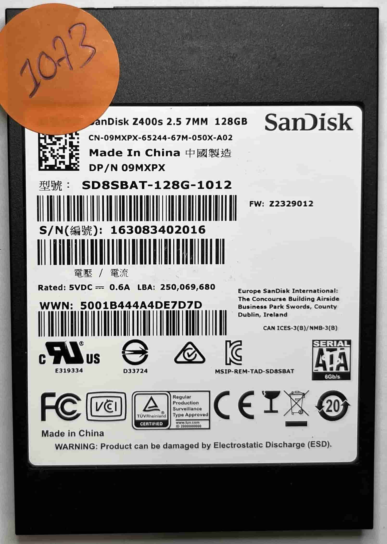 SANDISK SD8SBAT-128G-1012 (1073) SSD for Sale