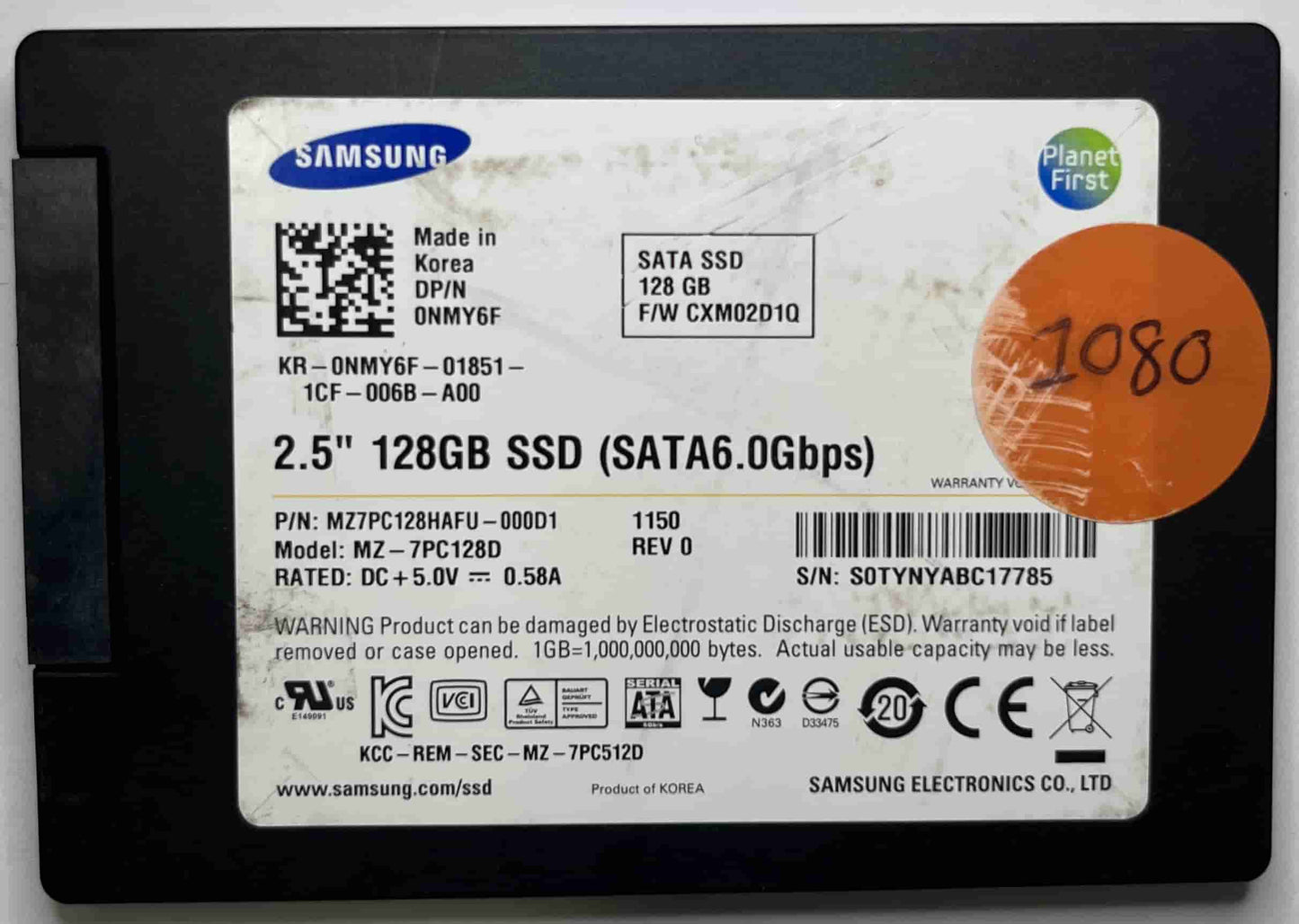 SAMSUNG MZ-7PC128D MZ7PC128HAFU-000D1 (1080) SSD for Sale