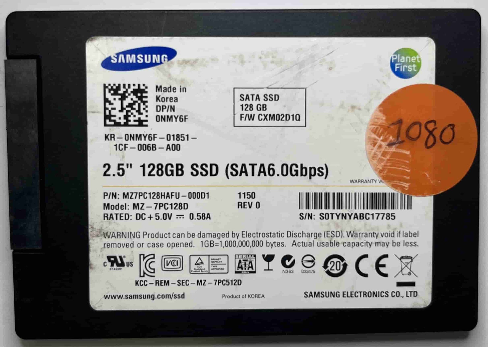 SAMSUNG MZ-7PC128D MZ7PC128HAFU-000D1 (1080) SSD for Sale