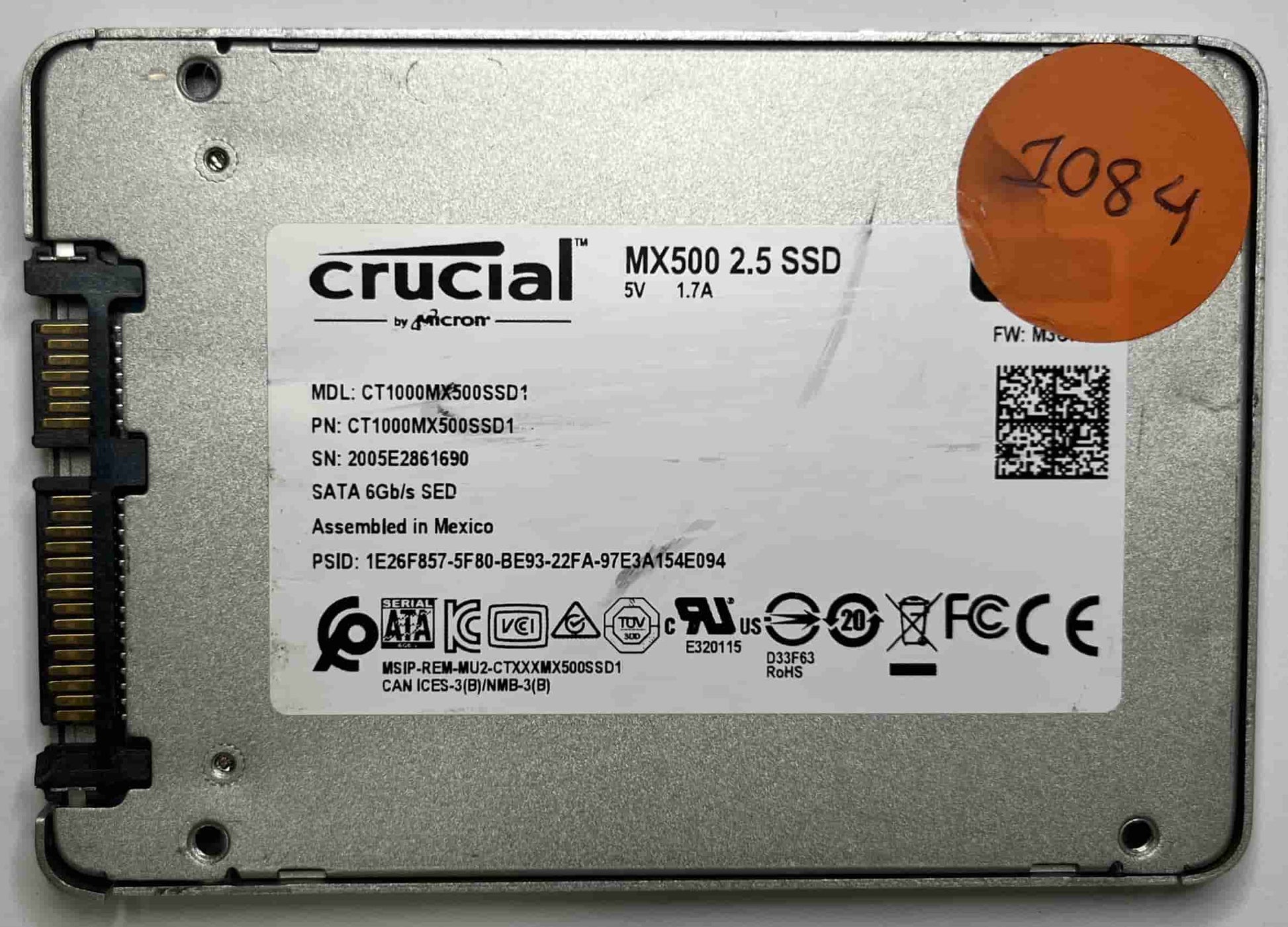 CRUCIAL CT1000MX500SSD1 (1084) SSD for Sale