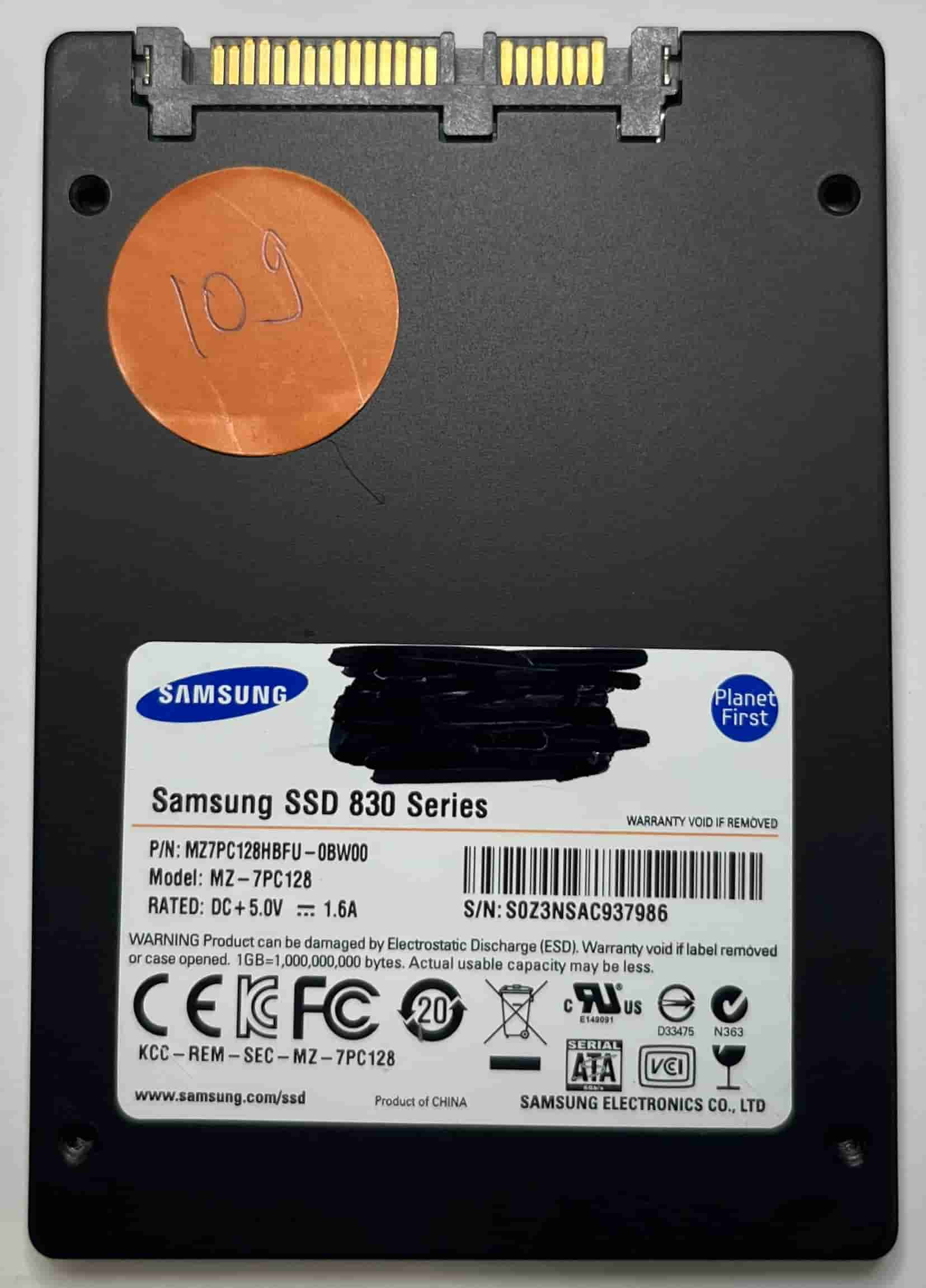 SAMSUNG MZ-7PC128 MZ7PC128HBFU (109) SSD for Sale