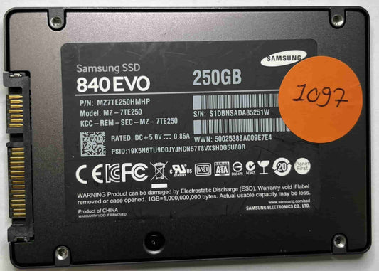 SAMSUNG MZ-7TE250 MZ7TE250HMHP (1097) SSD for Sale