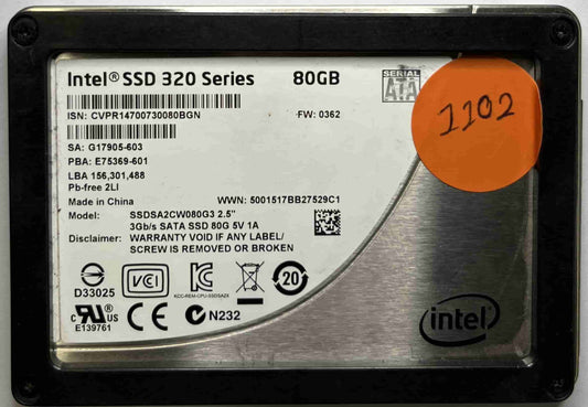 INTEL SSDSA2CW080G3 (1102) SSD for Sale