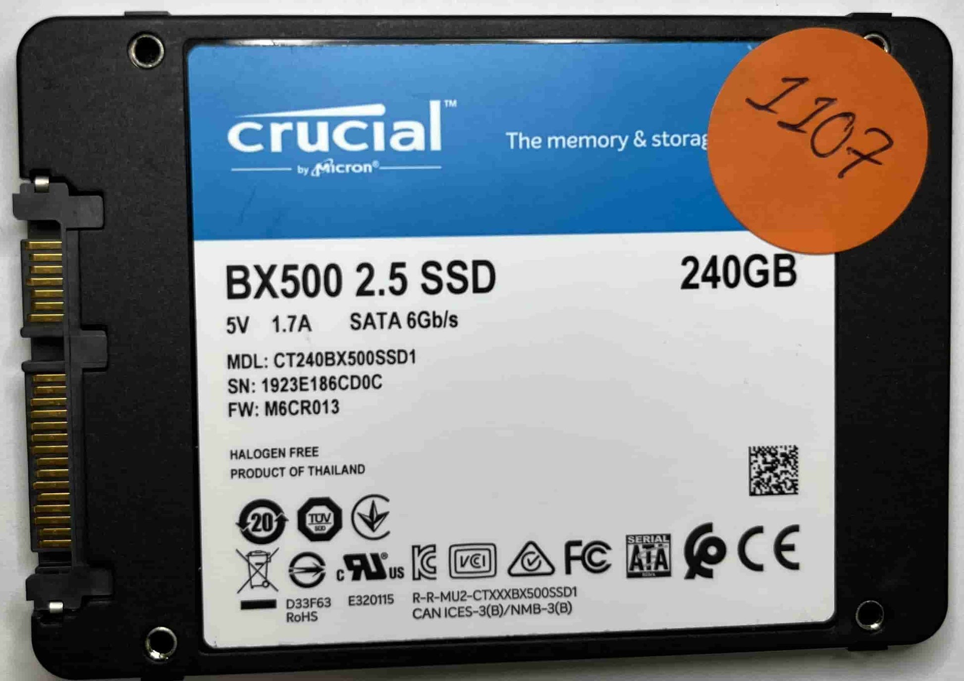 CRUCIAL CT240BX500SSD1 (1107) SSD for Sale