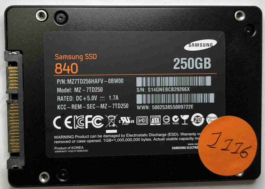 SAMSUNG MZ-7TD250 MZ7TD256HAFV-0BW00 (1116) SSD for Sale