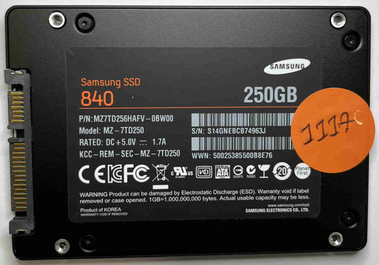 SAMSUNG MZ-7TD250 MZ7TD256HAFV-0BW00 (1117) SSD for Sale