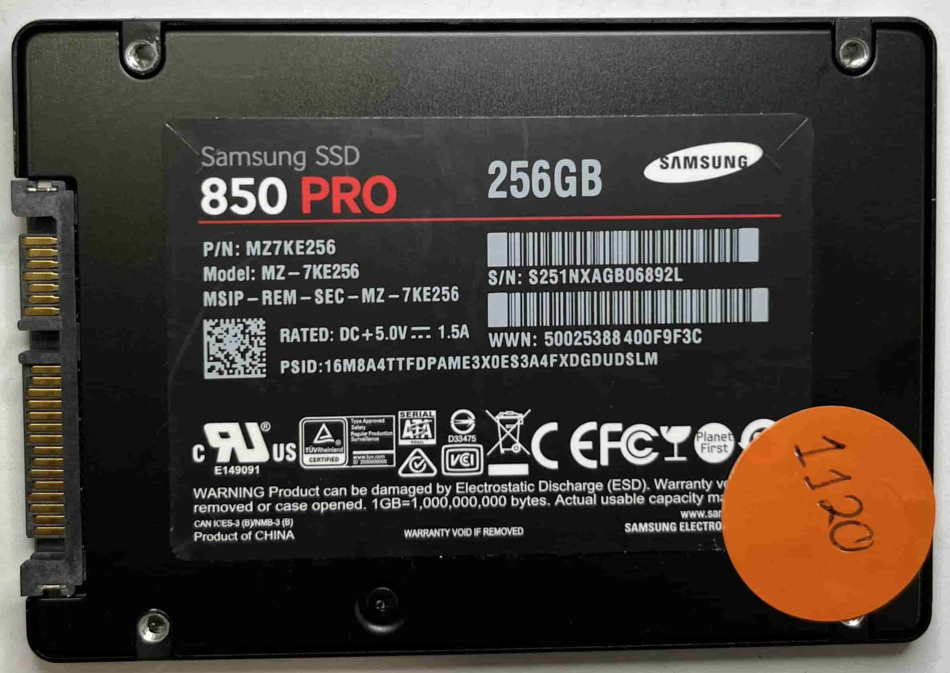 SAMSUNG MZ-7KE256 MZ7KE256 (1120) SSD for Sale