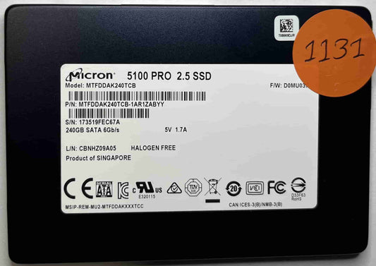 MICRON MTFDDAK240TCB MTFDDAK240TCB-1AR1ZABYY (1131) SSD for Sale