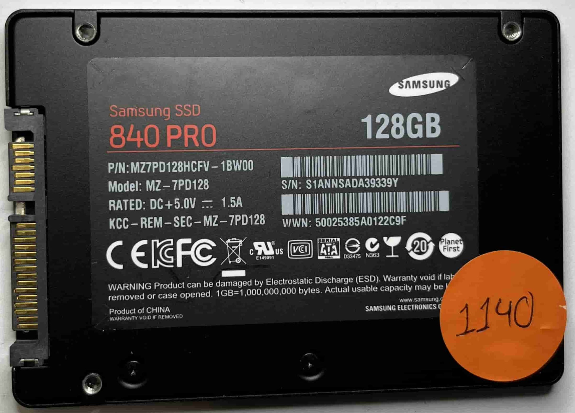 SAMSUNG MZ-7PD128 MZ7PD128HCFV-1BW00 (1140) SSD for Sale