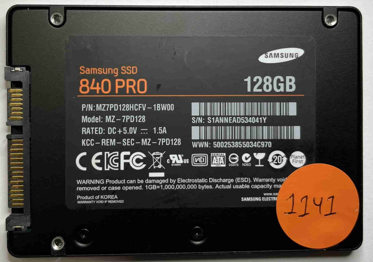 SAMSUNG MZ-7PD128 MZ7PD128HCFV-1BW00 (1141) SSD for Sale