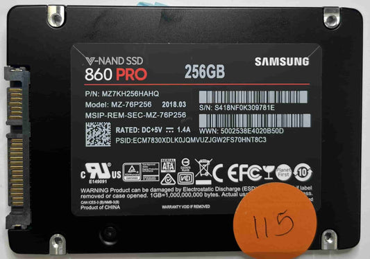 SAMSUNG MZ-76P256 MZ7KH256HAHQ (115) SSD for Sale