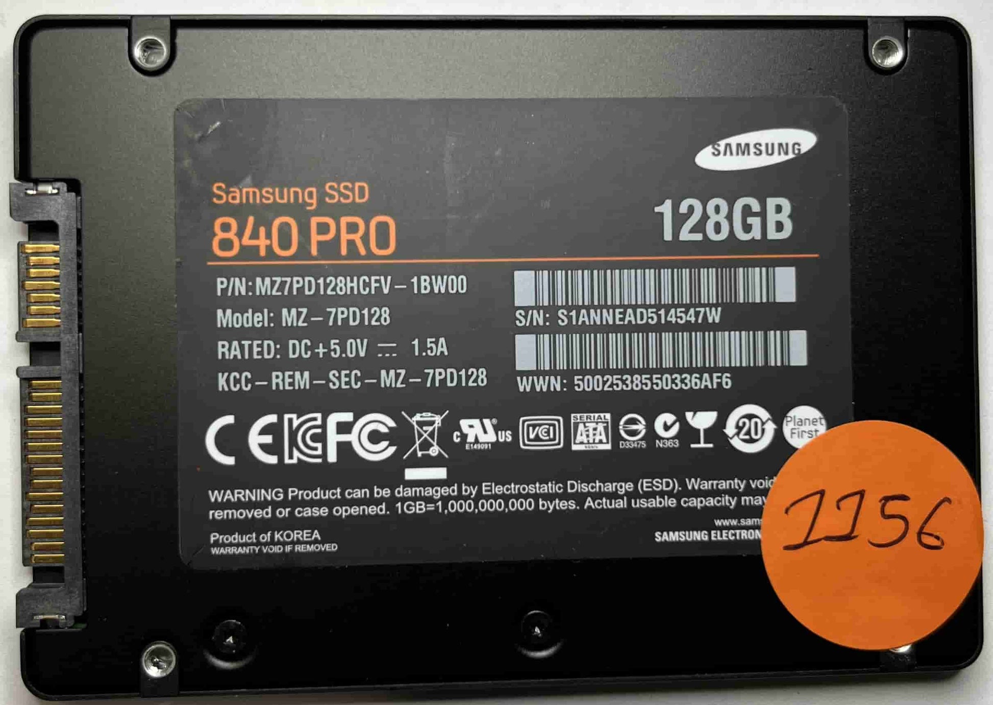 SAMSUNG MZ-7PD128 MZ7PD128HCFV-1BW00 (1156) SSD for Sale