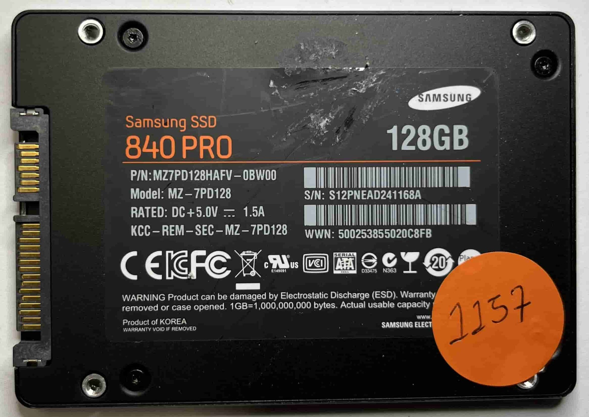 SAMSUNG MZ-7PD128 MZ7PD128HAFV-0BW00 (1157) SSD for Sale