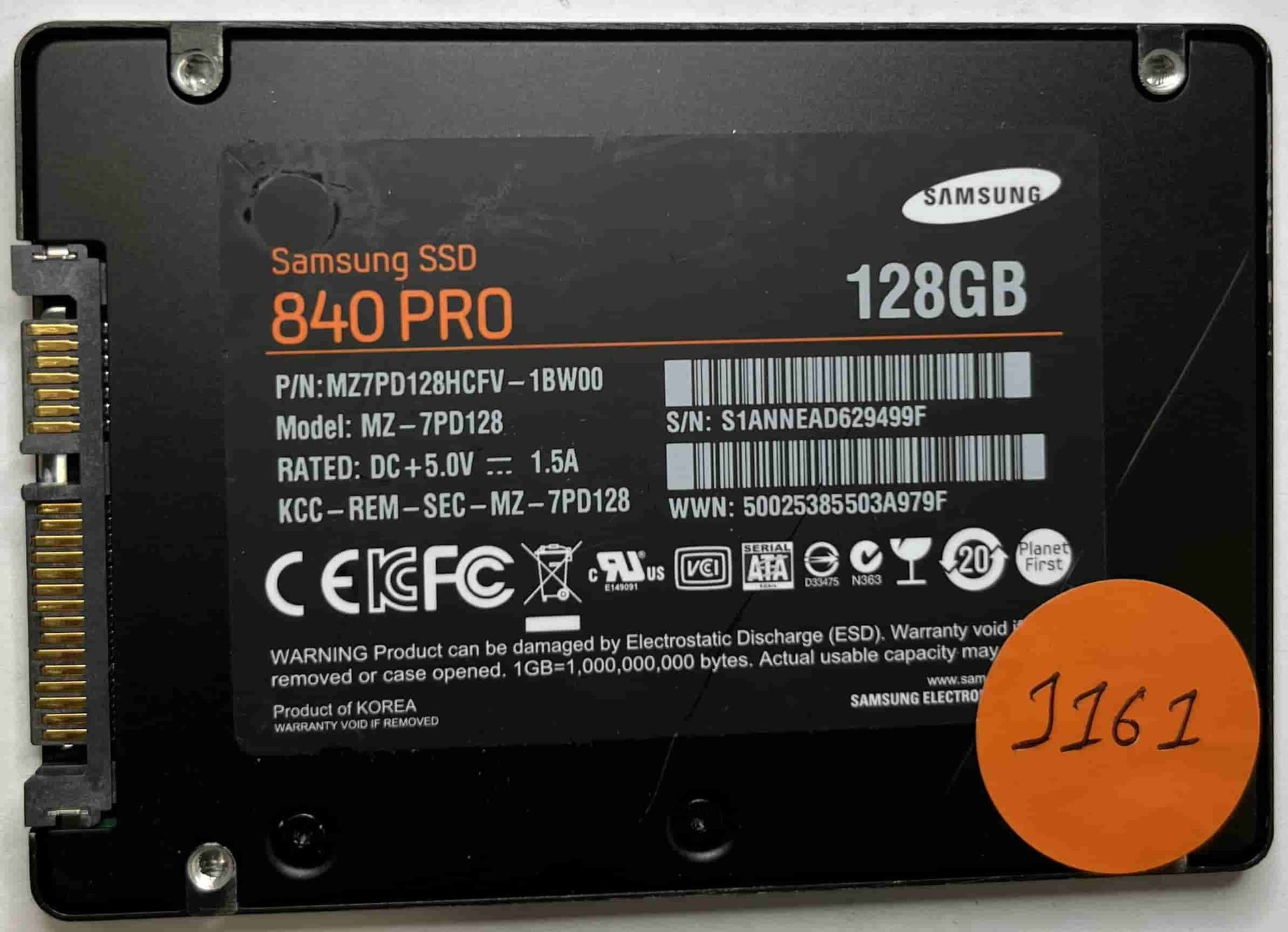 SAMSUNG MZ-7PD128 MZ7PD128HCFV-1BW00 (1161) SSD for Sale