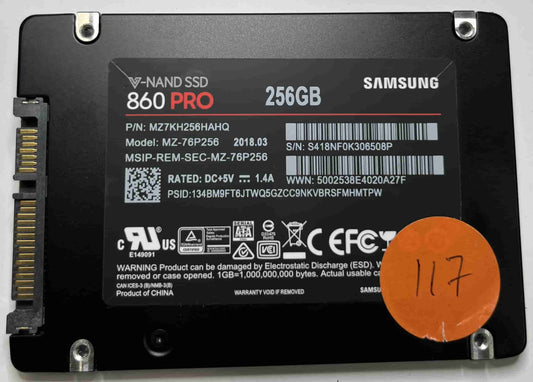 SAMSUNG MZ-76P256 MZ7KH256HAHQ (117) SSD for Sale