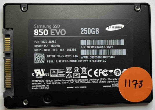 SAMSUNG MZ-75E250 MZ7LN250 (1173) SSD for Sale