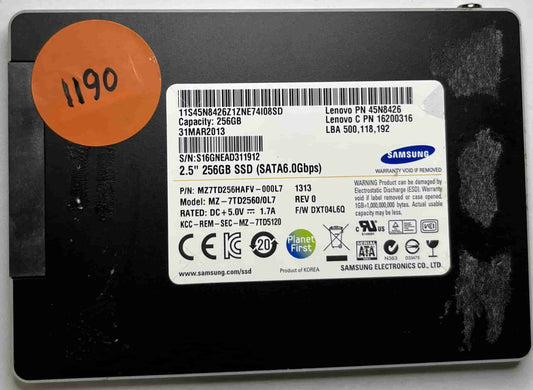 SAMSUNG MZ-7TD2560/0L7 MZ7TD256HAFV-000L7 (1190) SSD for Sale