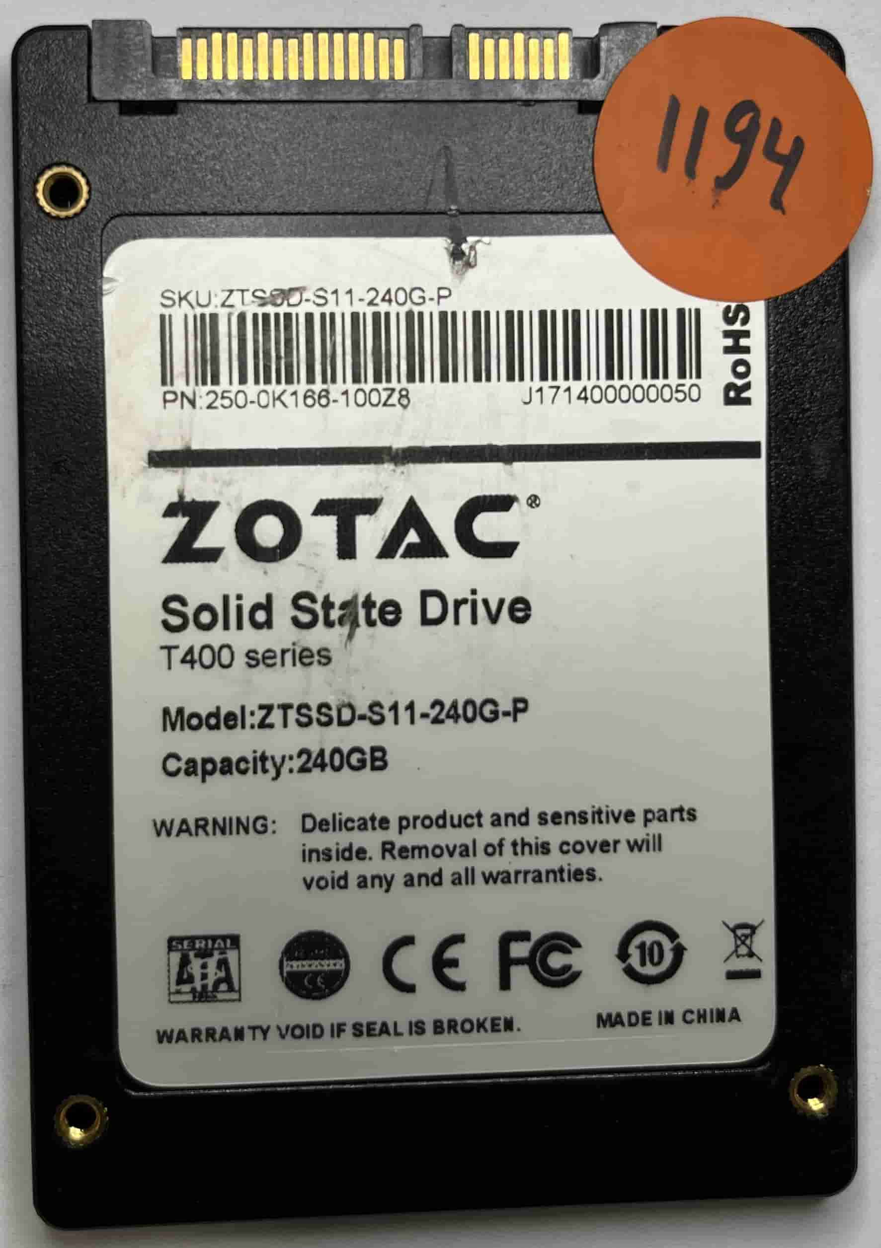 ZOTAC ZTSSD-S11-240G-P 250-0K166-100Z8 (1194) SSD for Sale