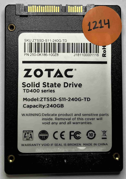 ZOTAC ZTSSD-S11-240G-TD 250-0K186-100Z8 (1214) SSD for Sale