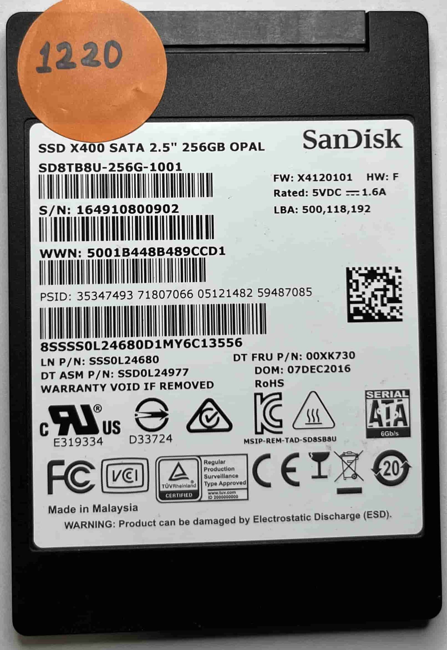 SANDISK SD8TB8U-256G-1001 (1220) SSD for Sale