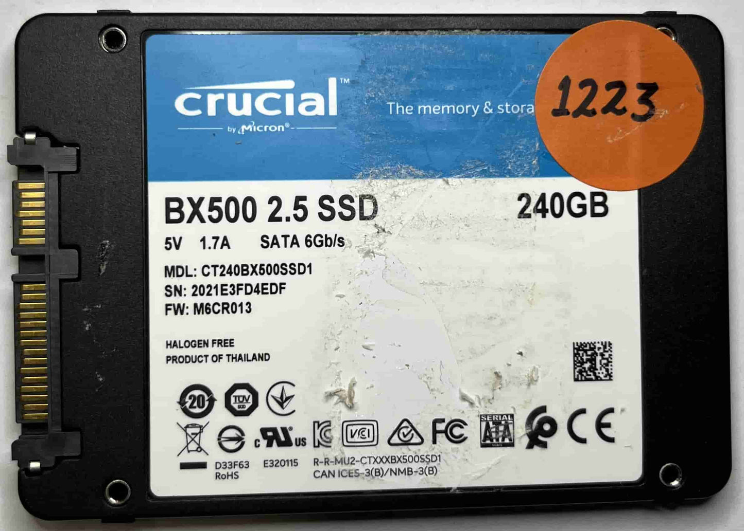 CRUCIAL CT240BX500SSD1 (1223) SSD for Sale