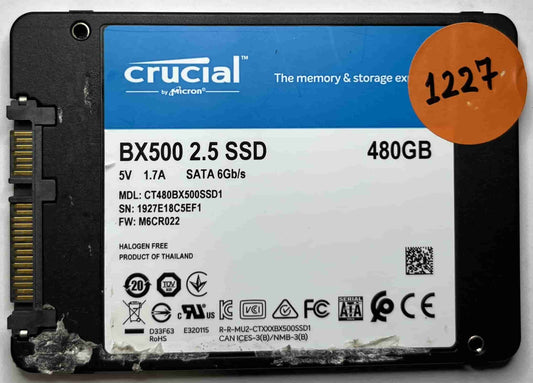 CRUCIAL CT480BX500SSD1 (1227) SSD for Sale