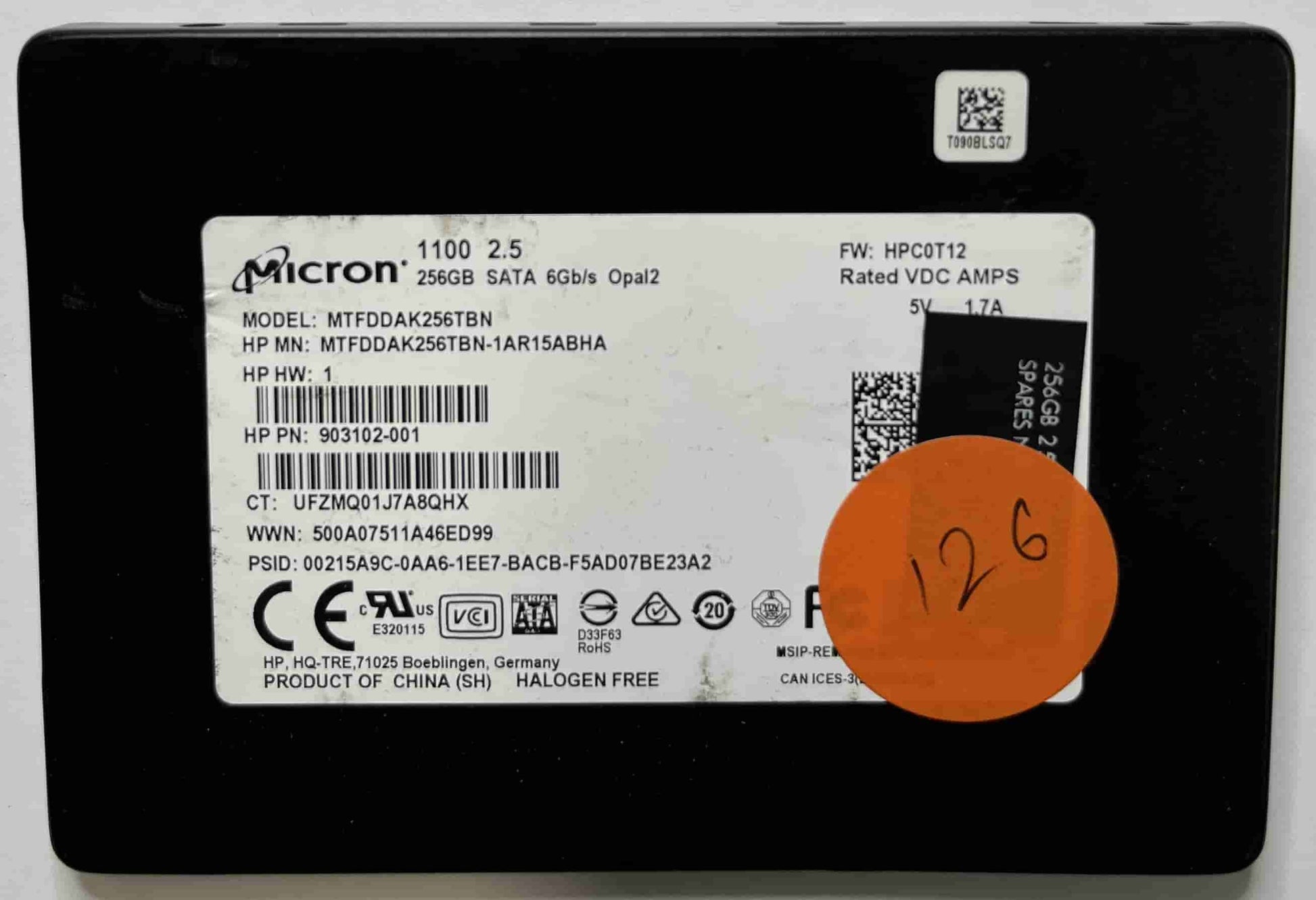 MICRON MTFDDAK256TBN 903102-001 (126) SSD for Sale