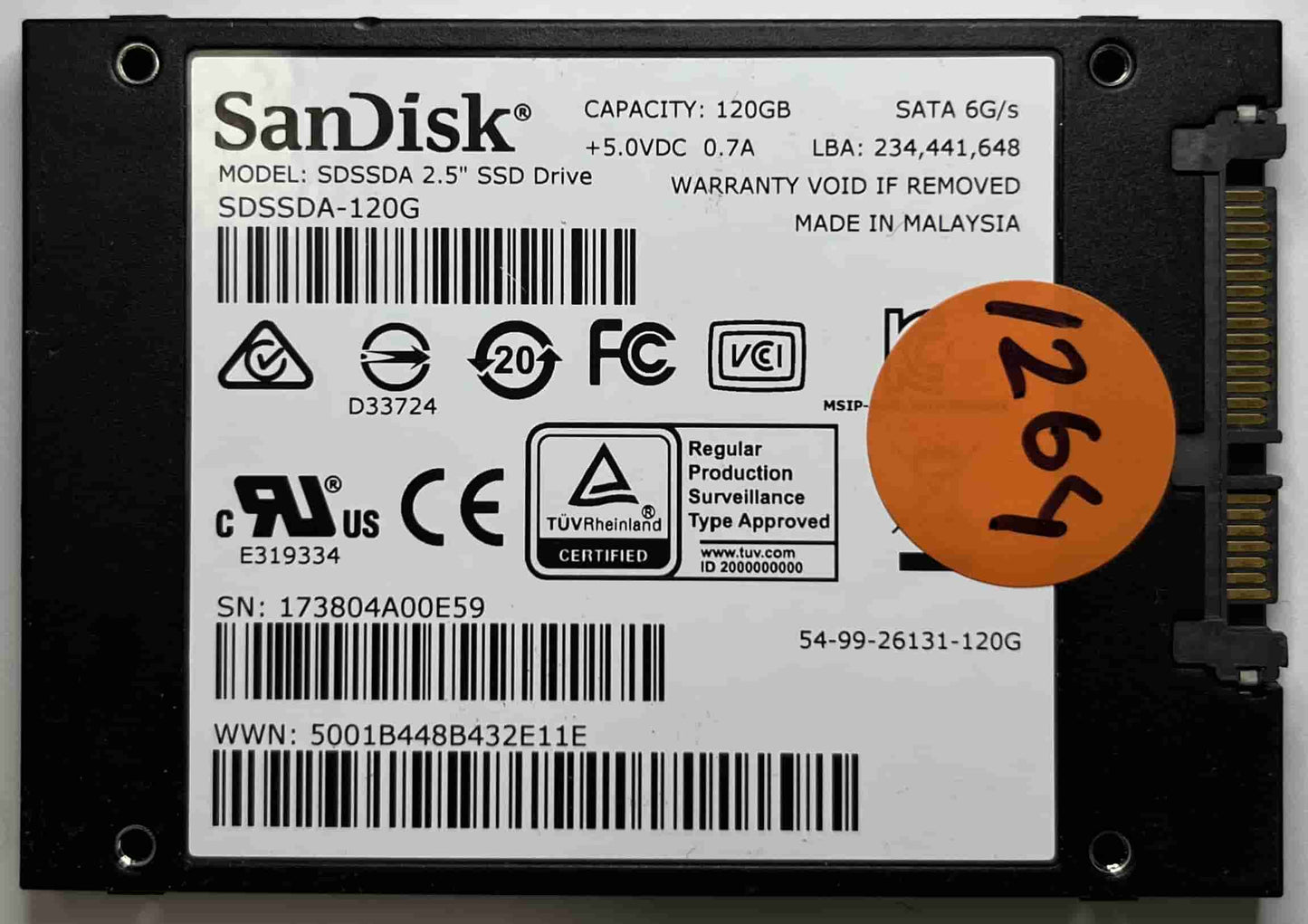 SANDISK SDSSDA120G (1264) SSD for Sale