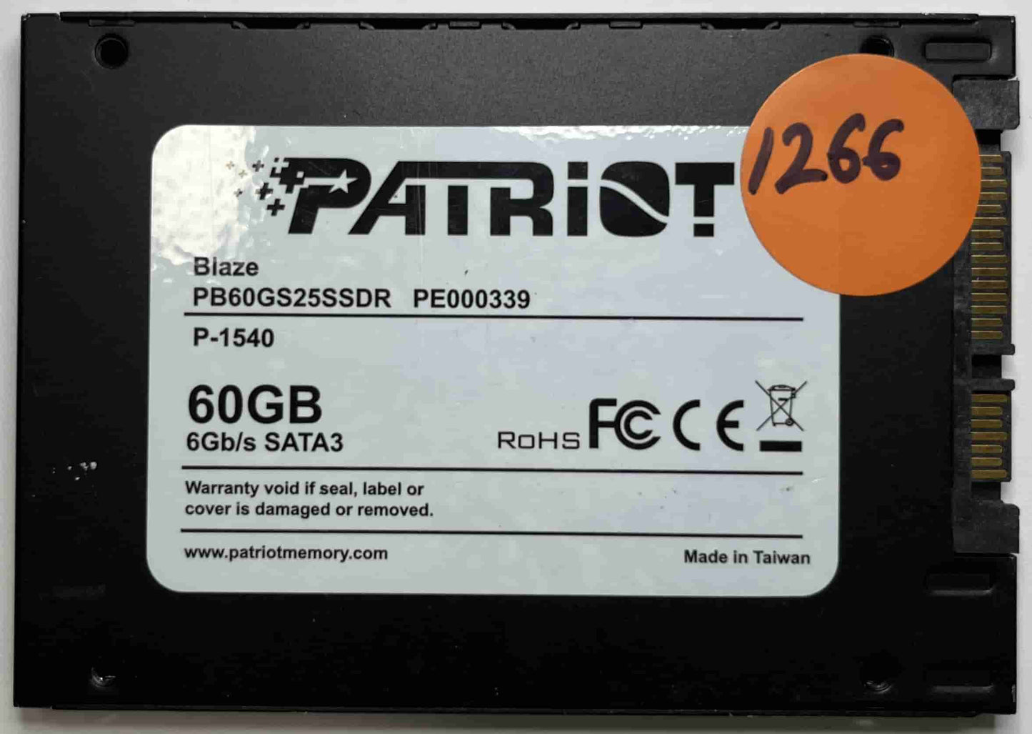 PATRIOT BLAZE PB60GS25SSDR PE000339 (1266) SSD for Sale