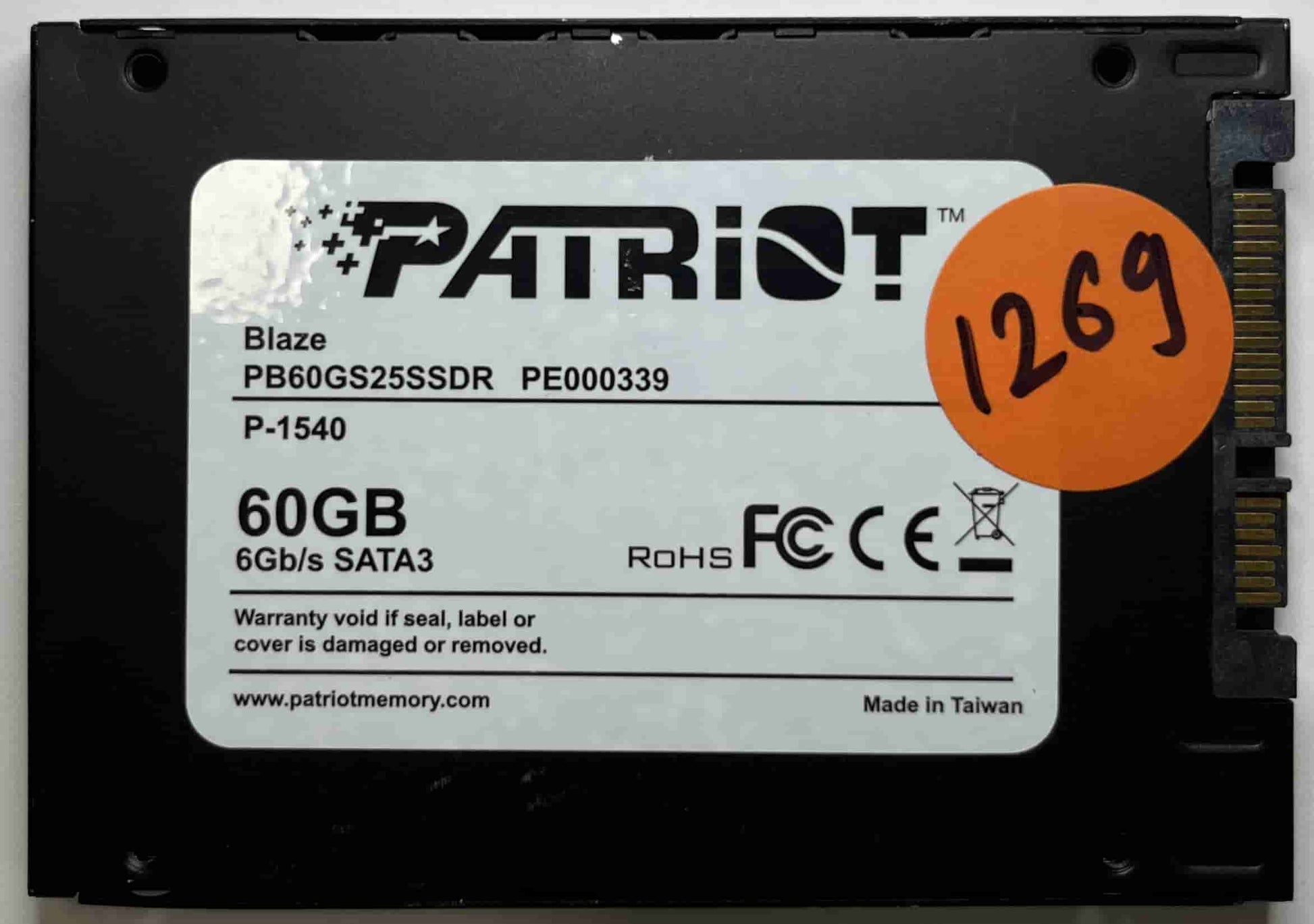 PATRIOT BLAZE PB60GS25SSDR PE000339 (1269) SSD for Sale