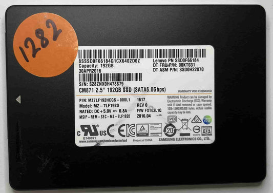 SAMSUNG MZ-7LF1920 MZ7LF192HCGS-000L1 (1282) SSD for Sale