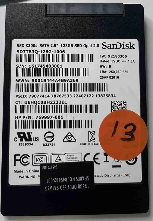 SANDISK SD7TB3Q-128G-1006 769997-001 (13) SSD for Sale