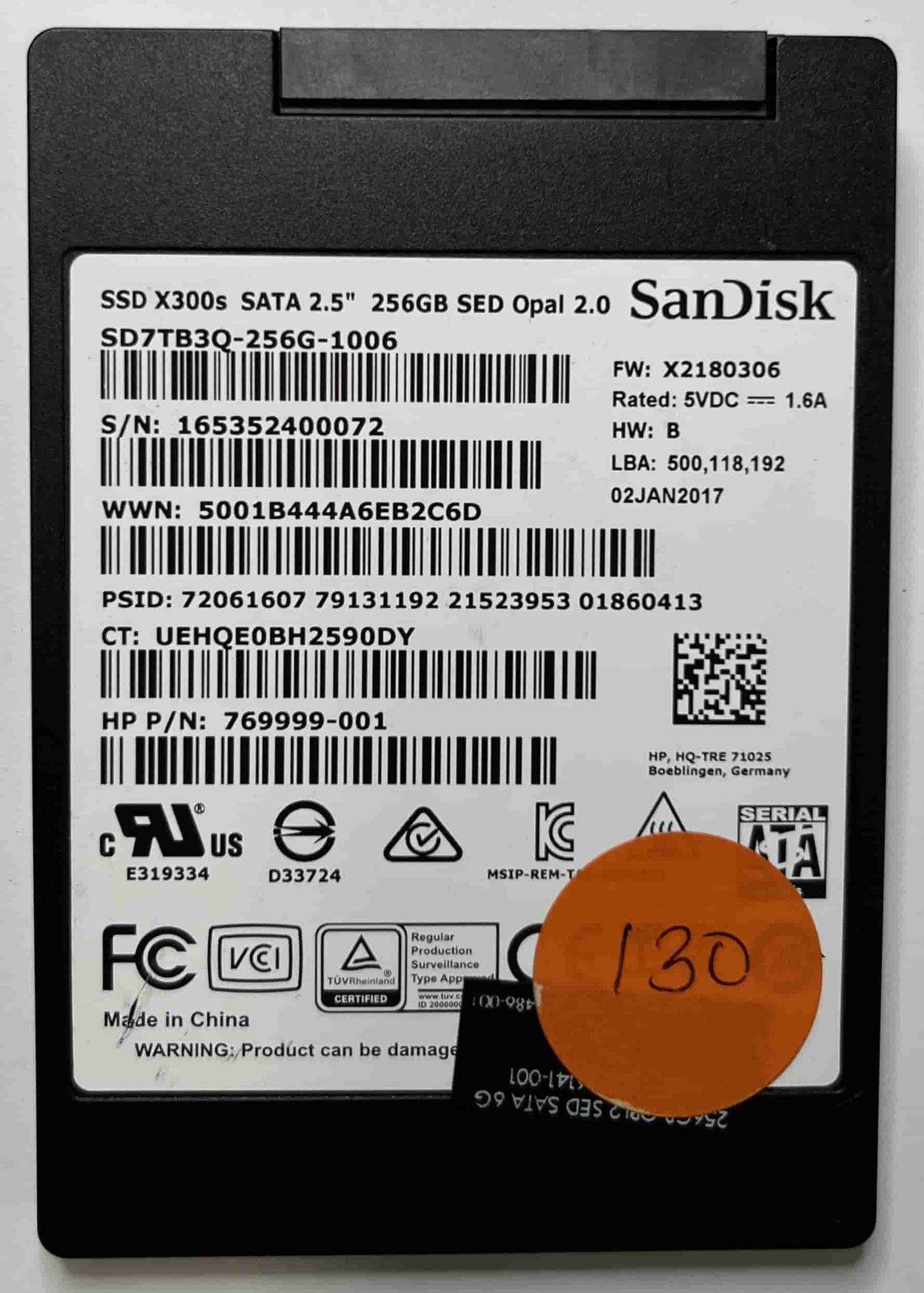 SANDISK SD7TB3Q-256G-1006 769999-001 (130) SSD for Sale