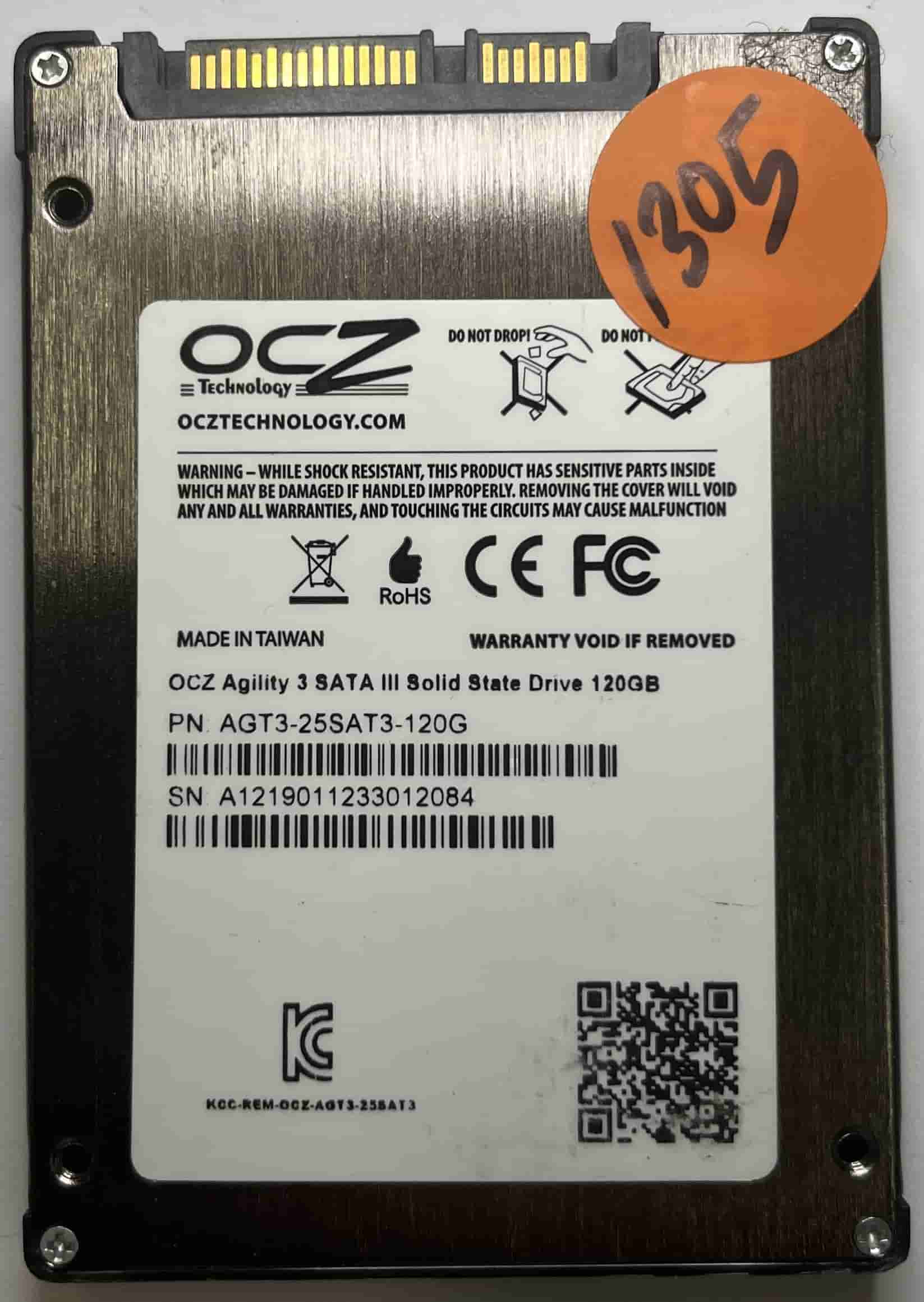 OCZ-AGILITY3 OCZ-AGILITY3 120.0 GB AGT3-25SAT3-120G (1305) SSD for Sale