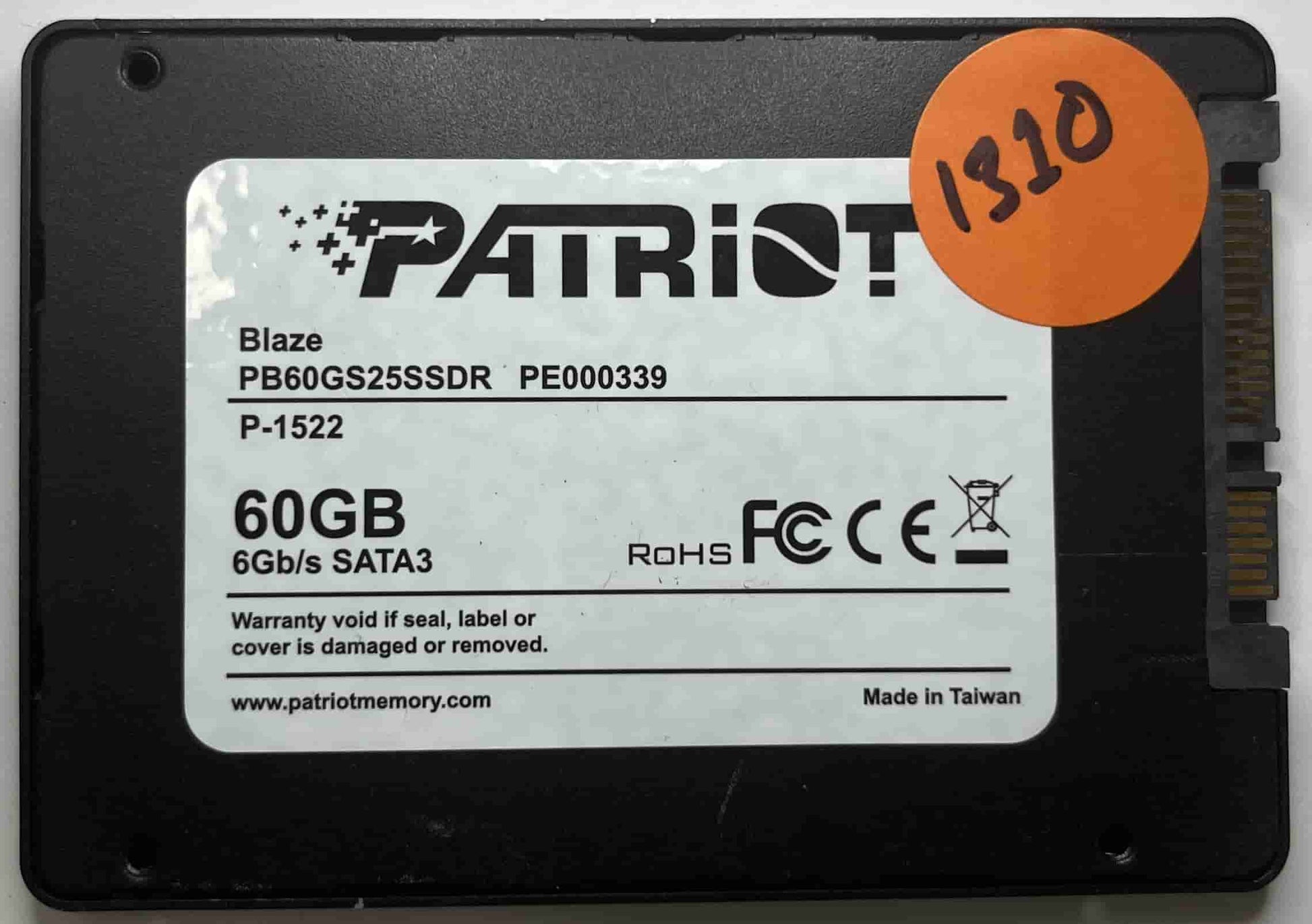 PATRIOT BLAZE PB60GS25SSDR PE000339 (1310) SSD for Sale