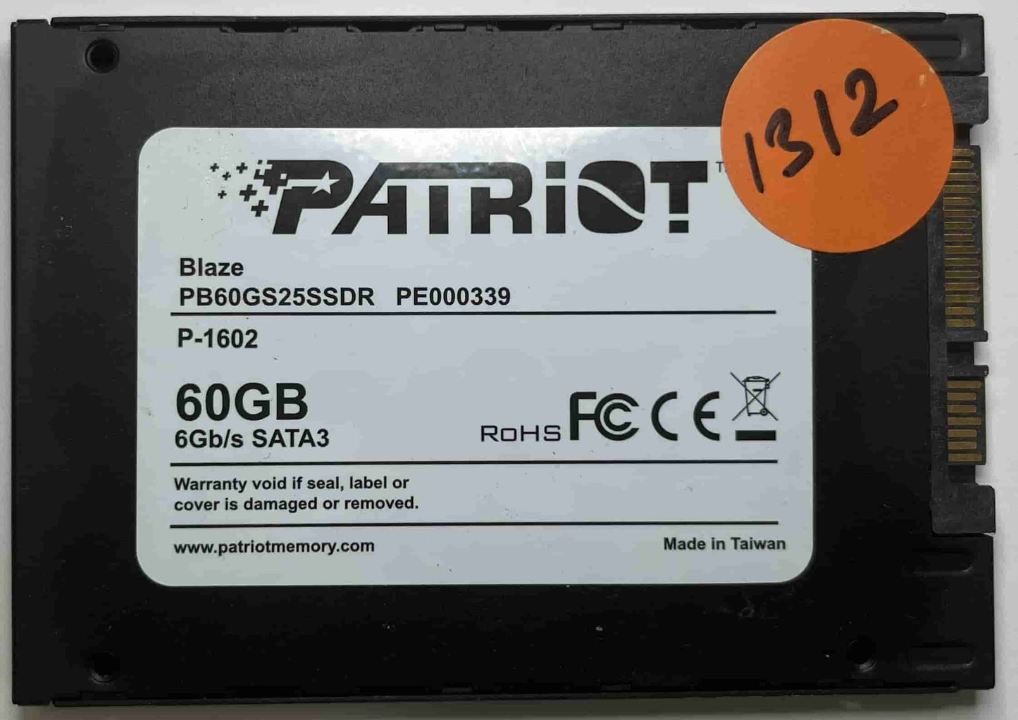 PATRIOT BLAZE PB60GS25SSDR PE000339 (1312) SSD for Sale