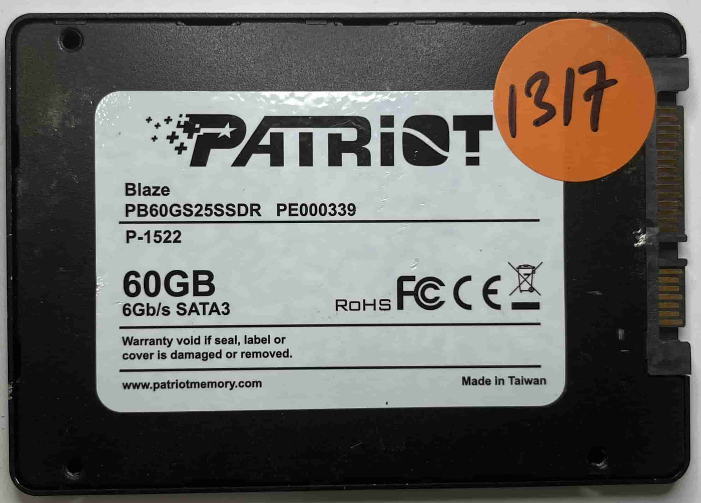 PATRIOT BLAZE PB60GS25SSDR PE000339 (1317) SSD for Sale