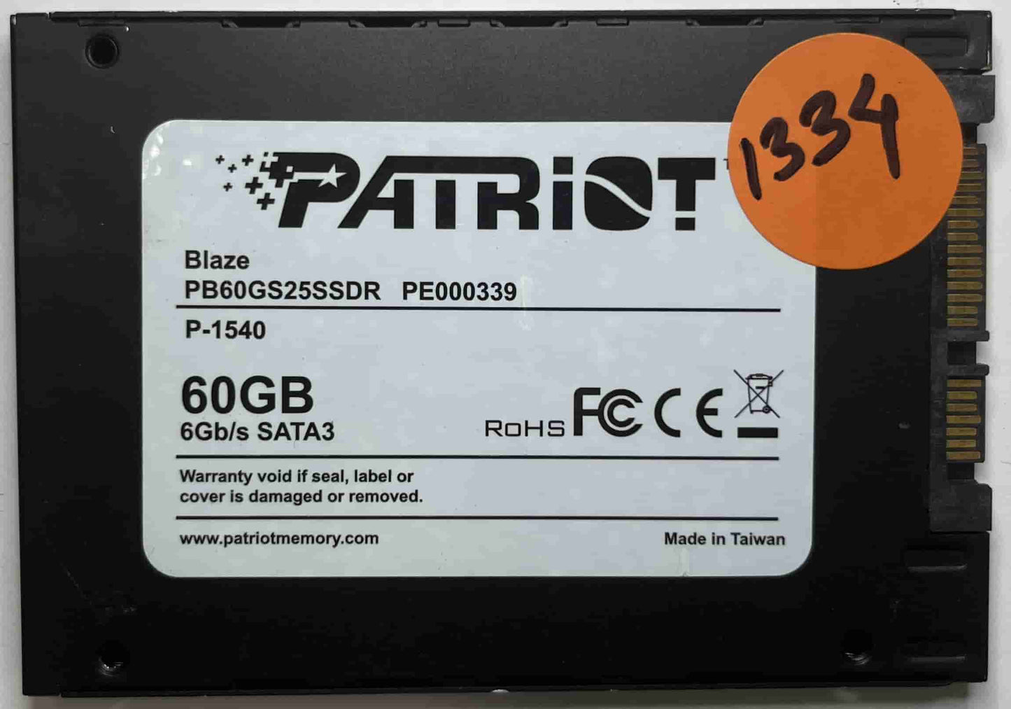 PATRIOT BLAZE PB60GS25SSDR PE000339 (1334) SSD for Sale