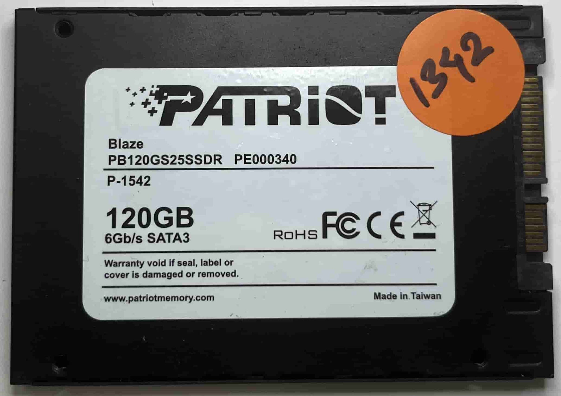 PATRIOT BLAZE PB120GS25SSDR PE000340 (1342) SSD for Sale