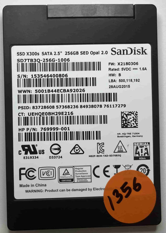 SANDISK SD7TB3Q-256G-1006 769999-001 (1356) SSD for Sale