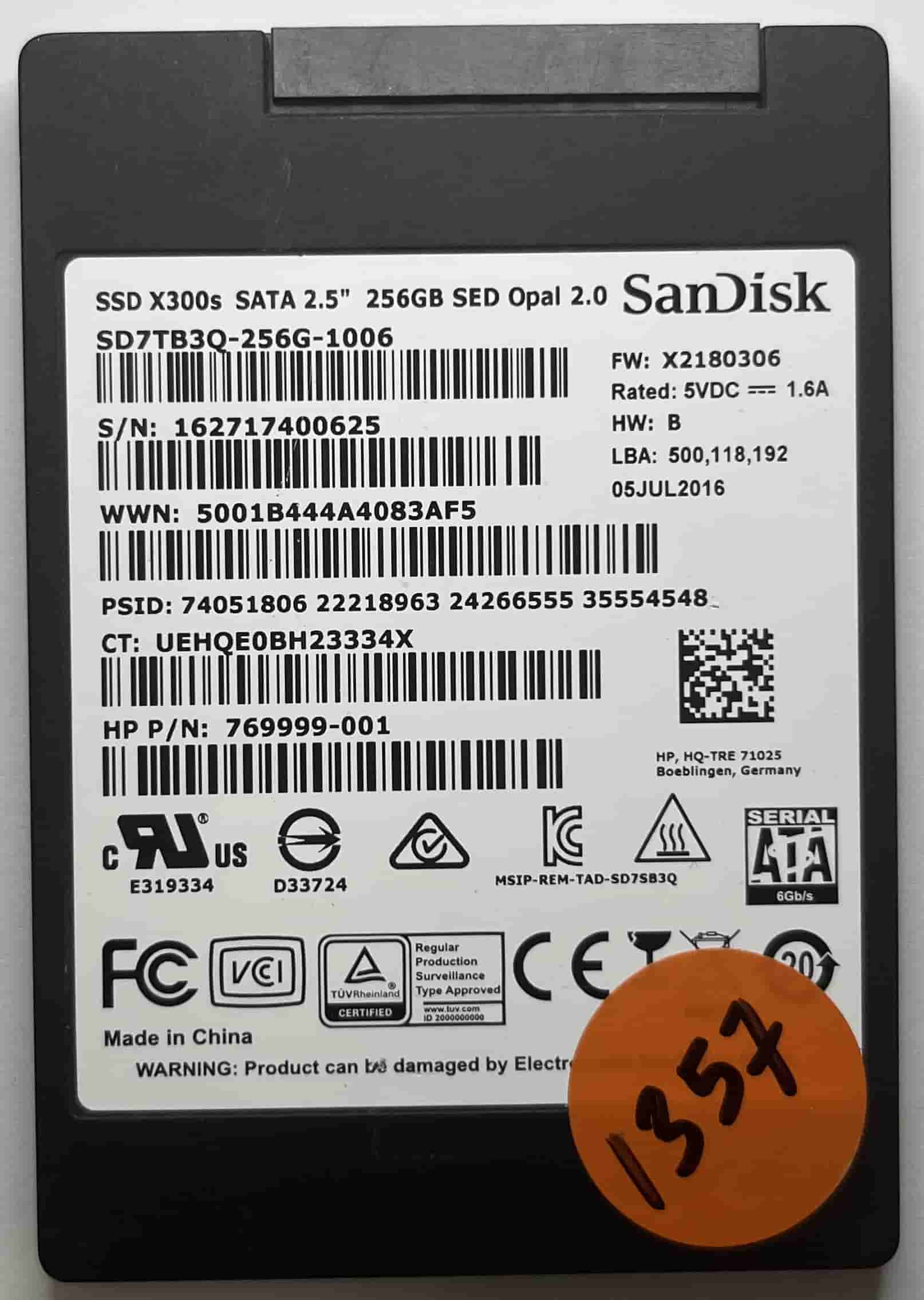 SANDISK SD7TB3Q-256G-1006 769999-001 (1357) SSD for Sale