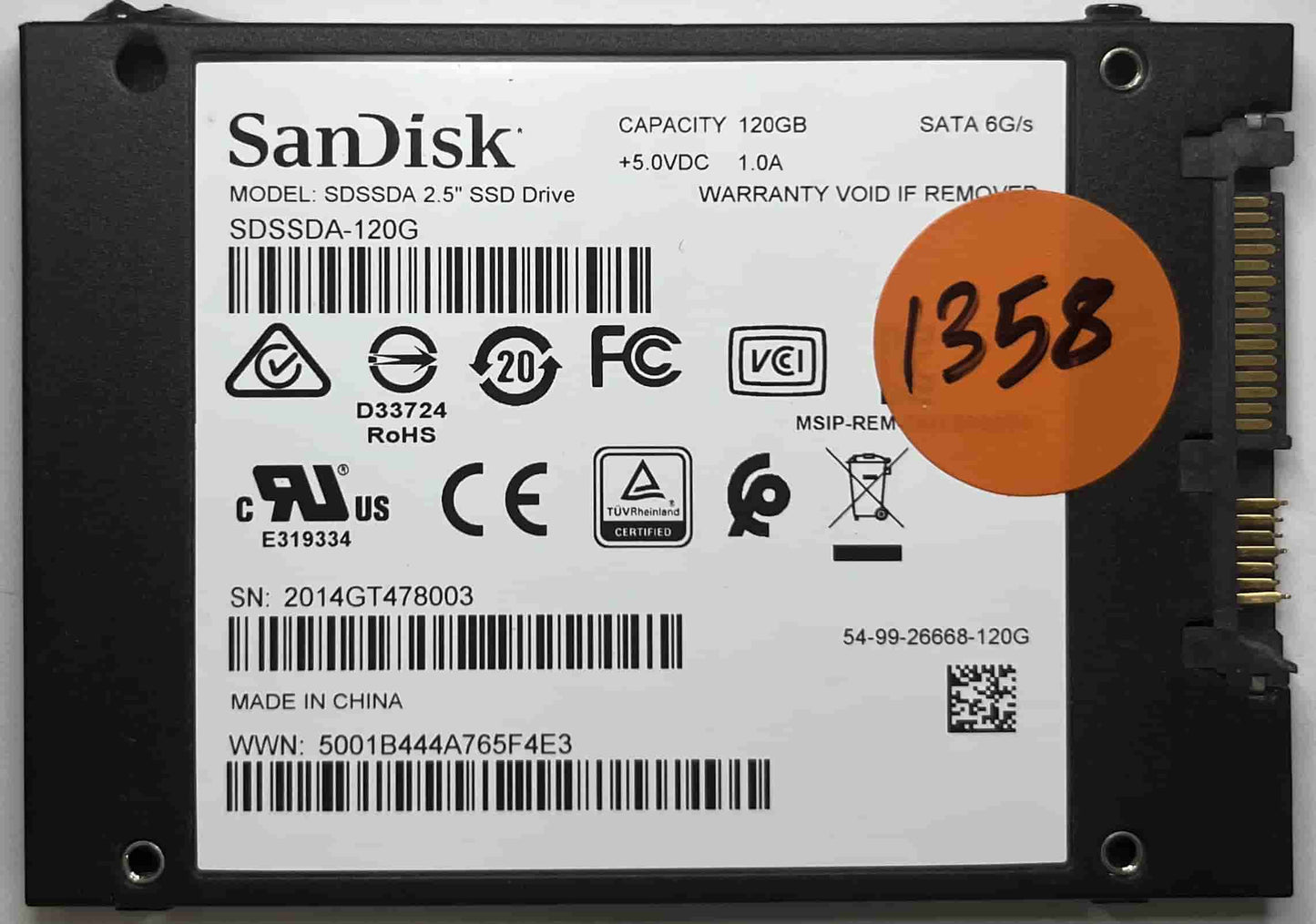 SANDISK SDSSDA-120G SDSSDA (1358) SSD for Sale