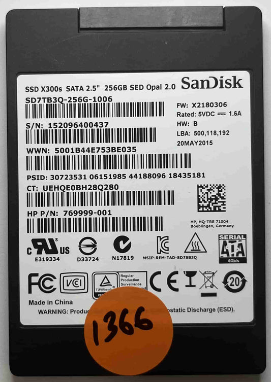 SANDISK SD7TB3Q-256G-1006 769999-001 (1366) SSD for Sale