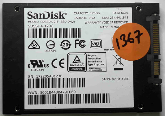 SANDISK SDSSDA120G (1367) SSD for Sale