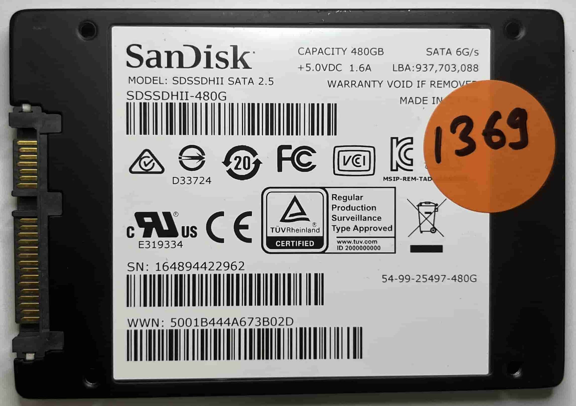 SANDISK SDSSDHII-240G (1369) SSD for Sale