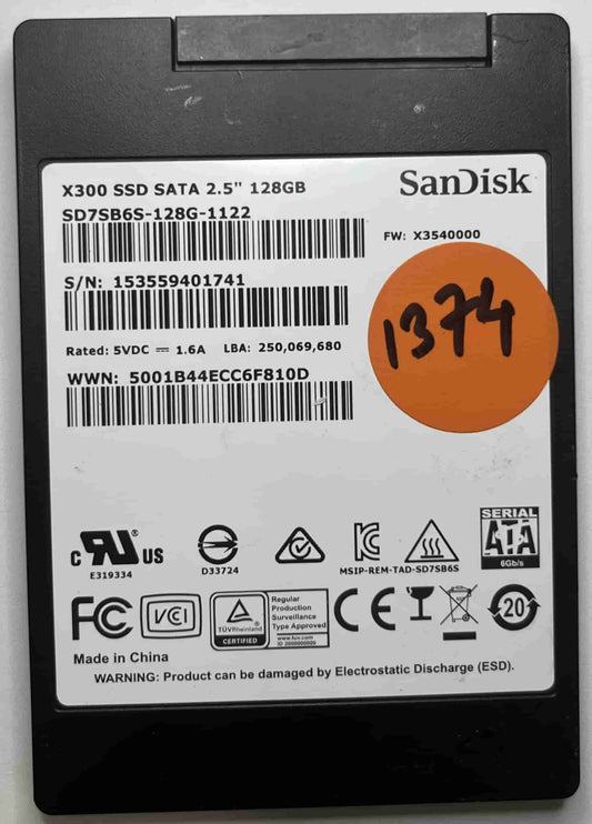 SANDISK SD7SB6S128G1122 (1374) SSD for Sale