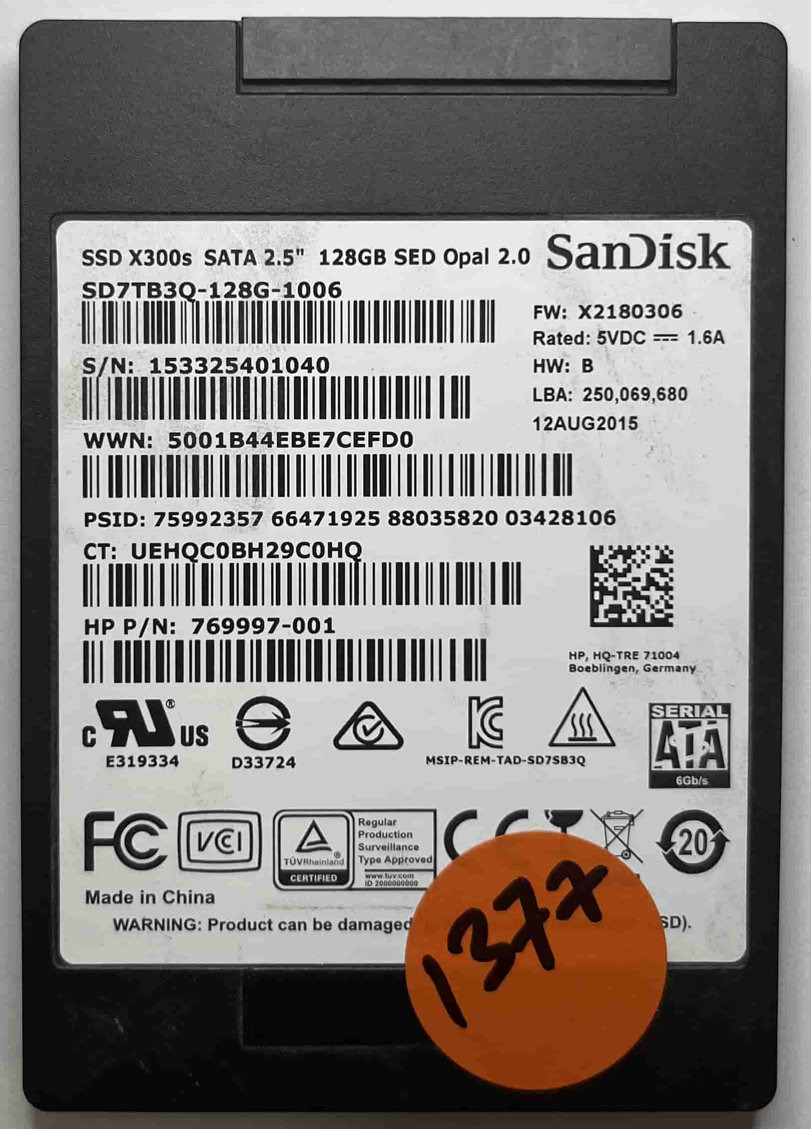 SANDISK SD7TB3Q-128G-1006 769997-001 (1377) SSD for Sale