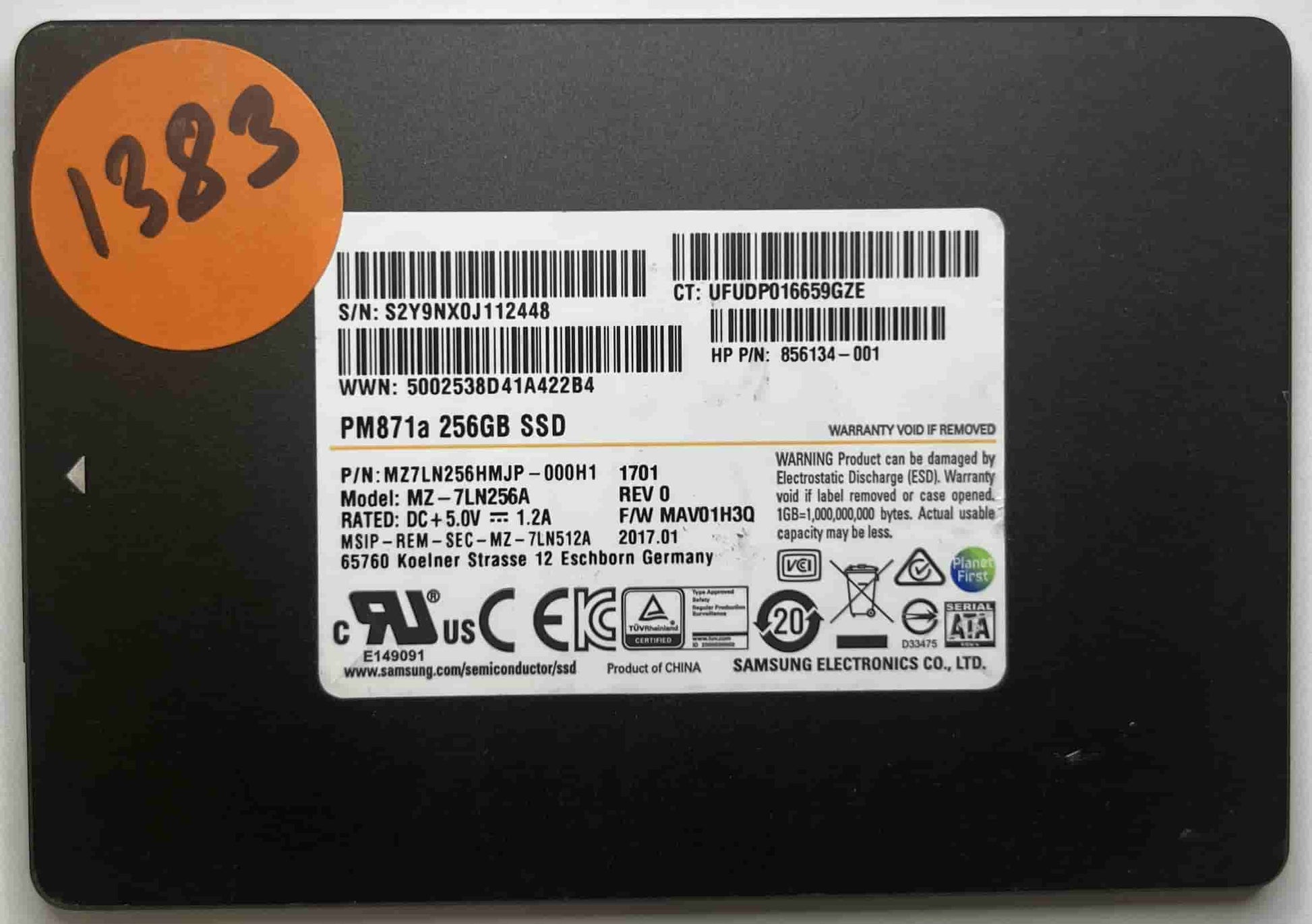 SAMSUNG MZ-7LN256A MZ7LN256HMJP-000H1 (1383) SSD for Sale
