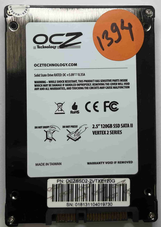 OCZ-VERTEX2 VERTEX2 120.0 GB OCZSSD2-2VTXE120G (1394) SSD for Sale