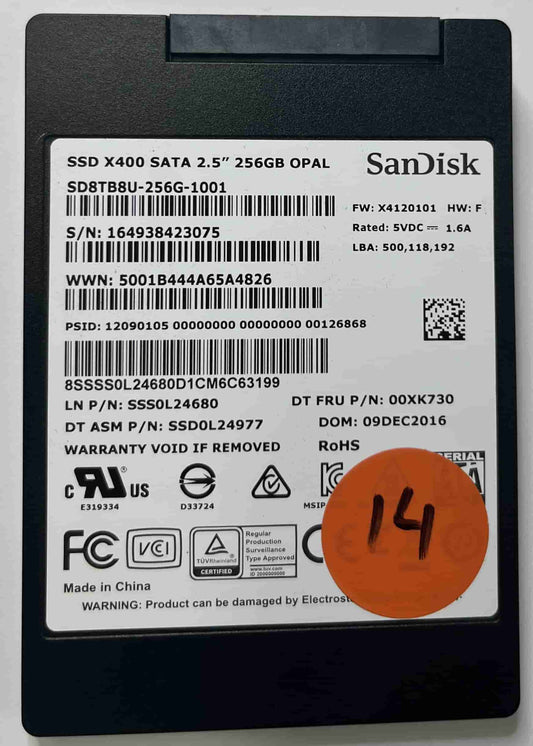 SANDISK SD8TB8U256G1001 SSS0L24680 (14) SSD for Sale